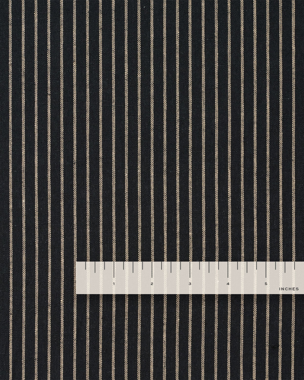 Black and Tan Stripe Linen Cotton - Image 3