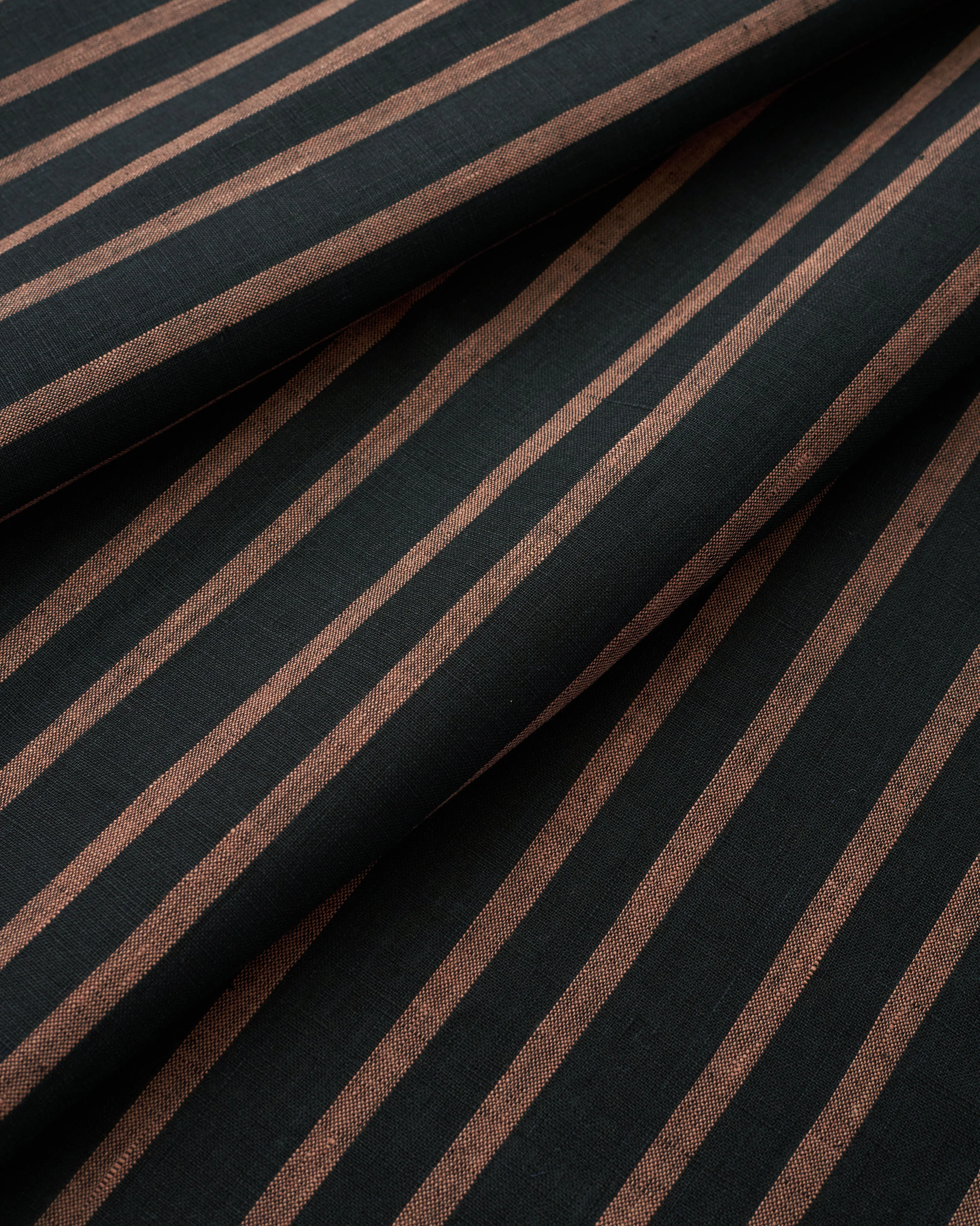 Black Home Stripe Washed Linen - Image 3
