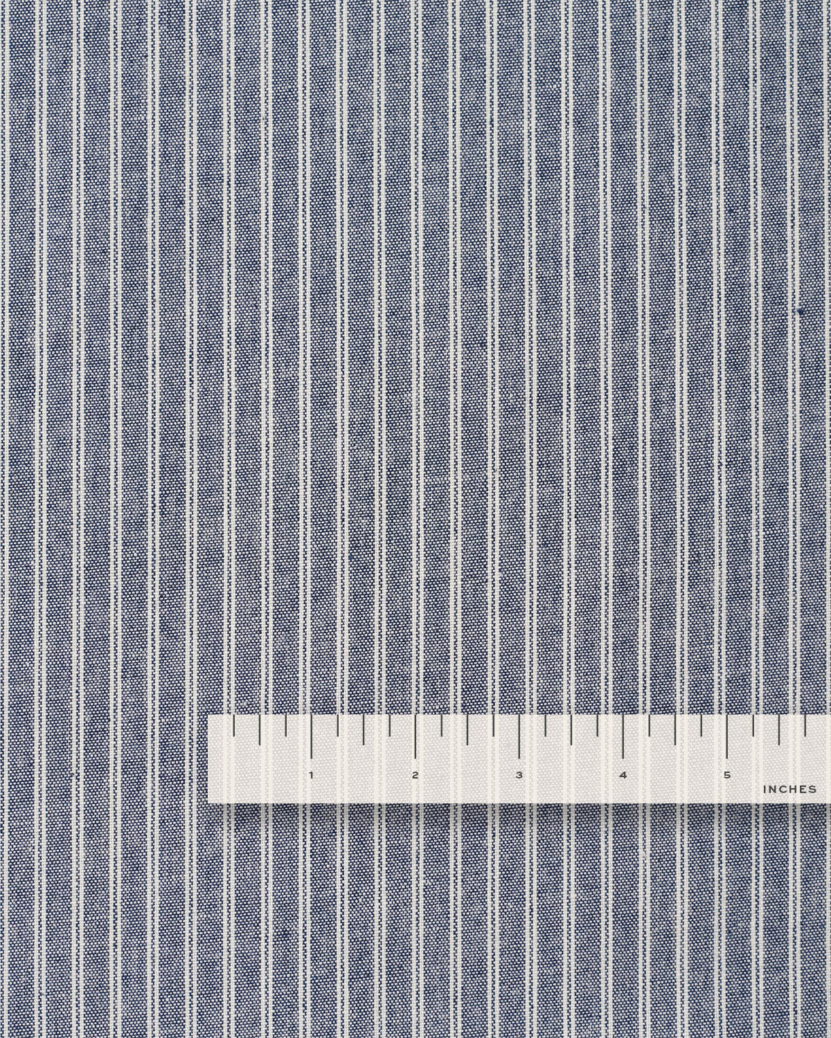 Blue and White Double Stripe Linen Cotton - Image 4