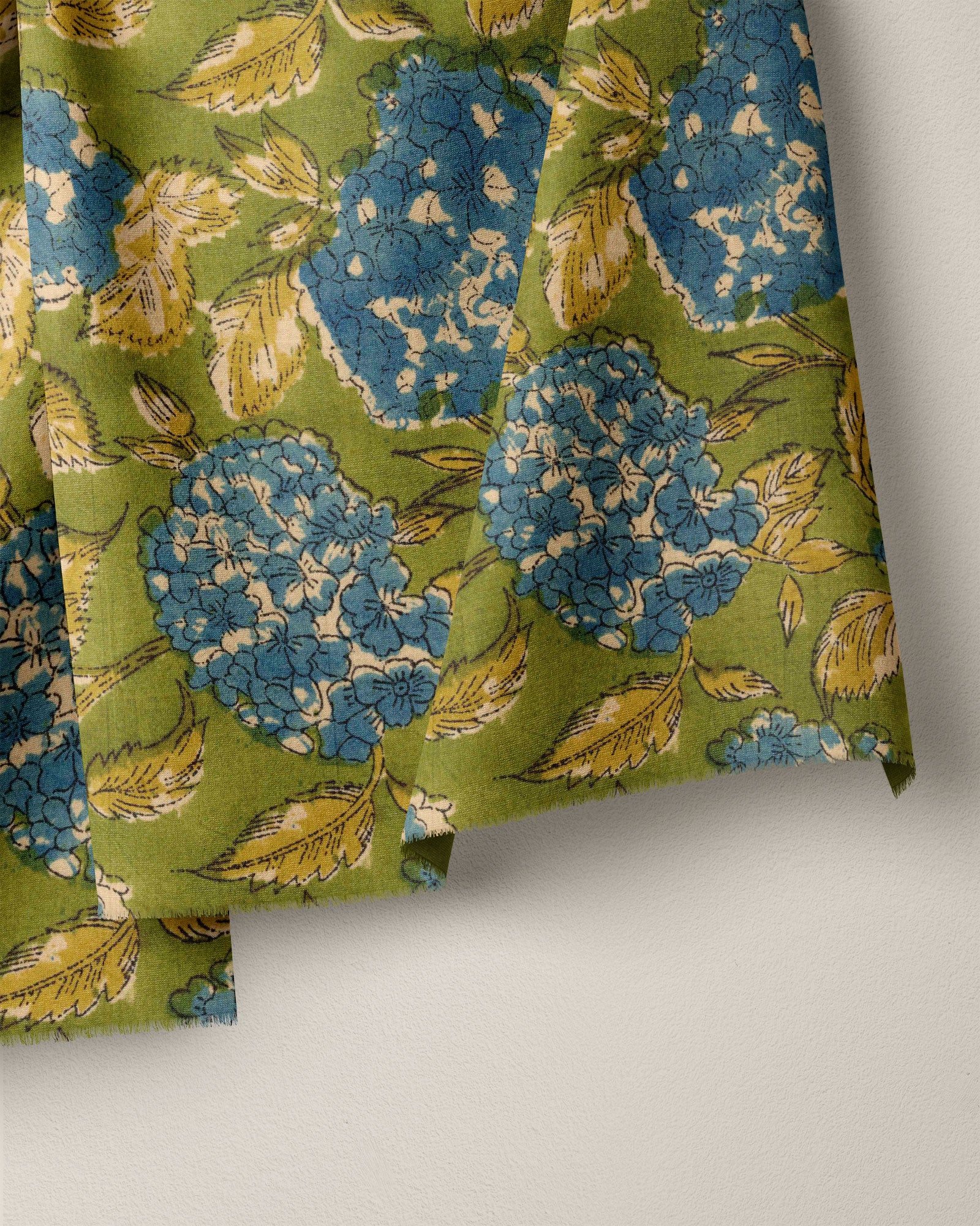 Bluebell Large Floral Block Print Cotton - Image 2