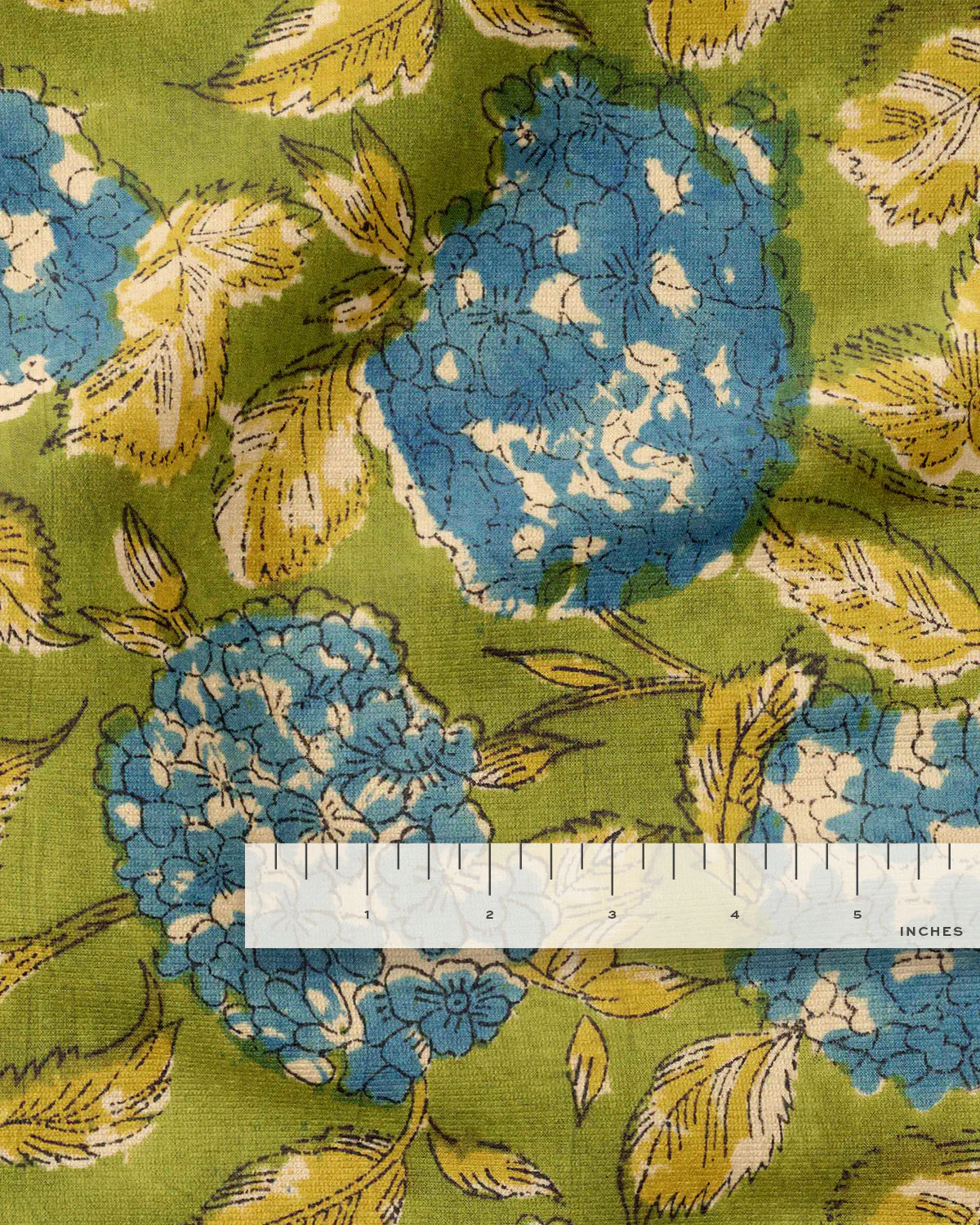Bluebell Large Floral Block Print Cotton - Image 3