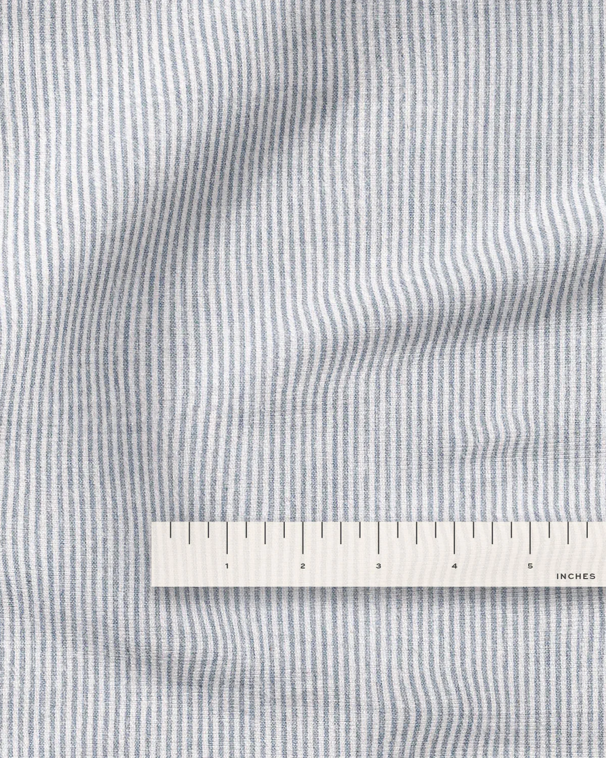 Cast Blue Railroad Stripe Stonewash Cotton Linen - Image 3