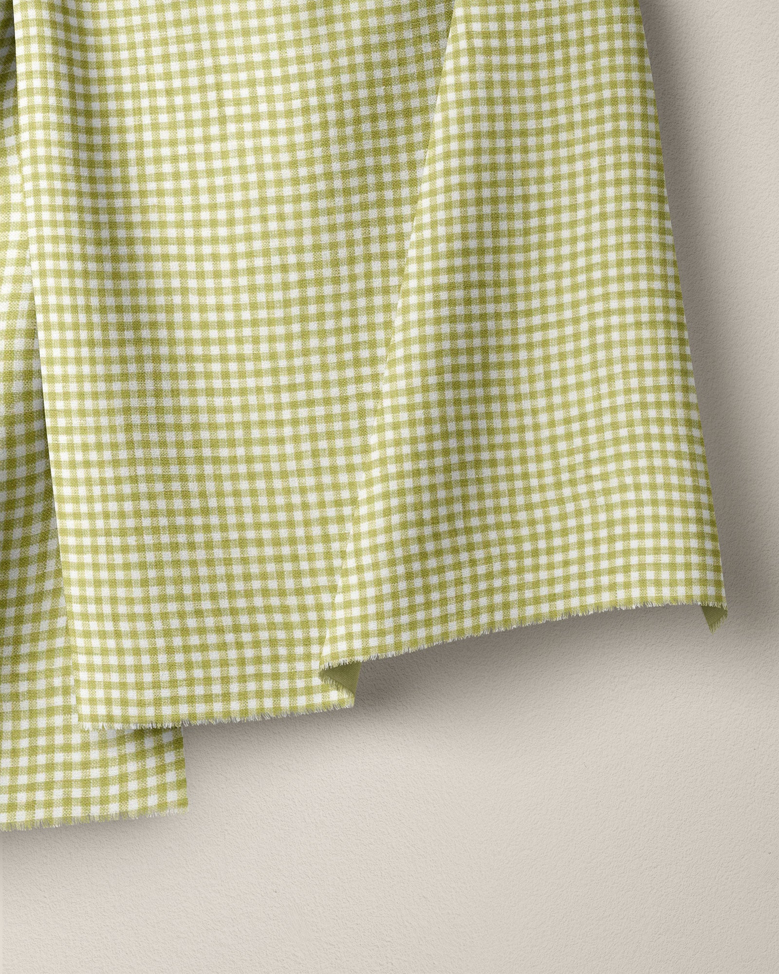 Celery Micro Gingham Linen - Image 2