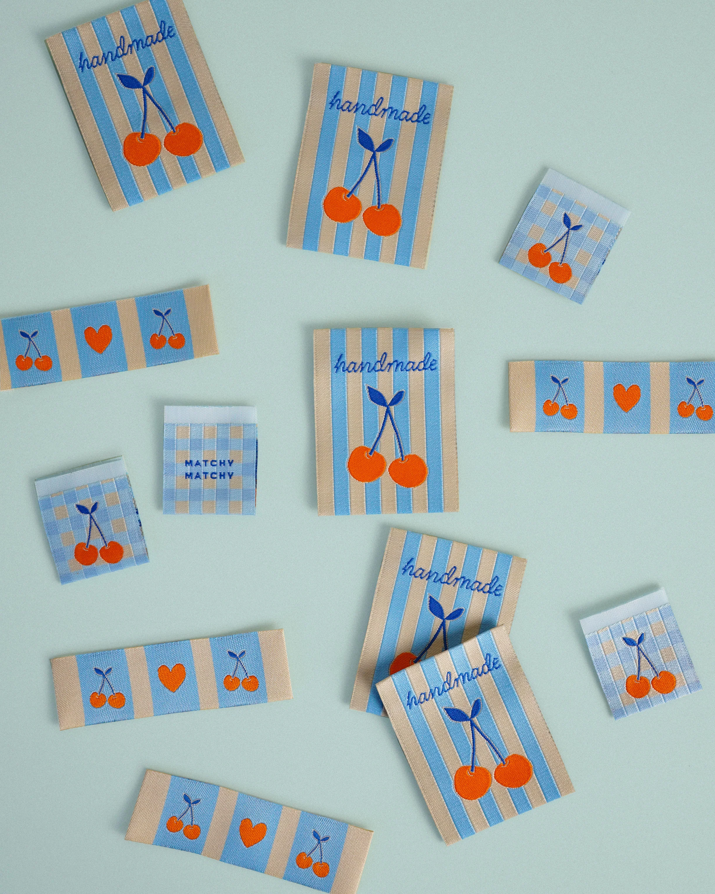 Cherries Square and Rectangle Woven Garment Labels - Image 4