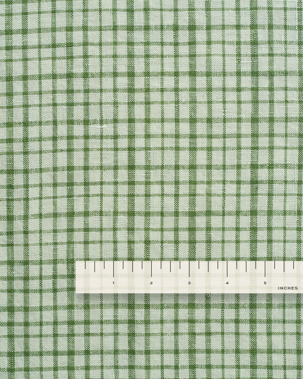 Chive Basket Check Washed Linen - Image 4