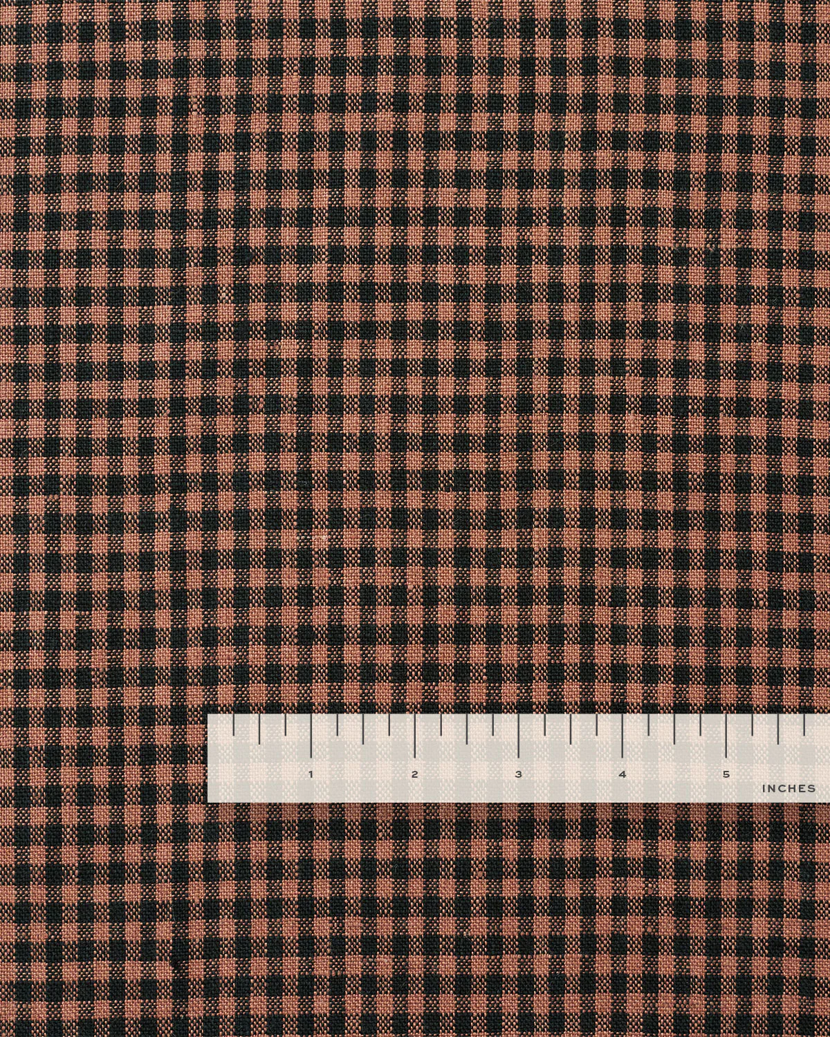 Cocoa Nib Micro Gingham Washed Linen - Image 5