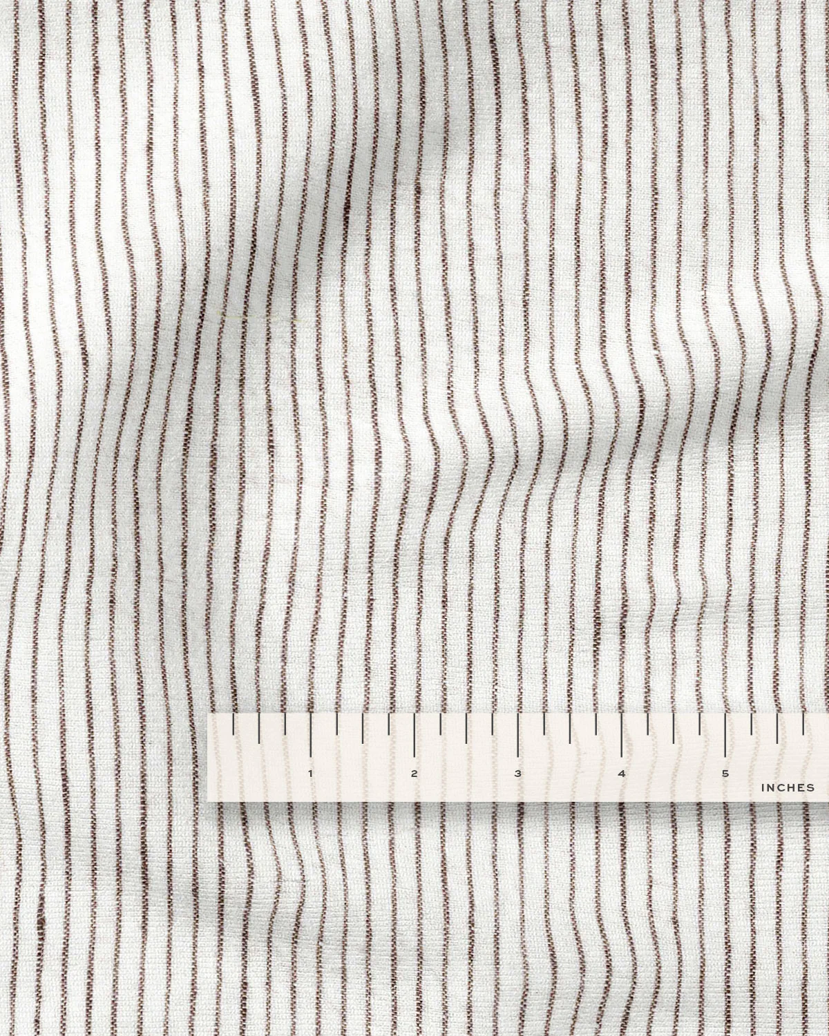 Coconut Fluff Pencil Stripe Linen - Image 3