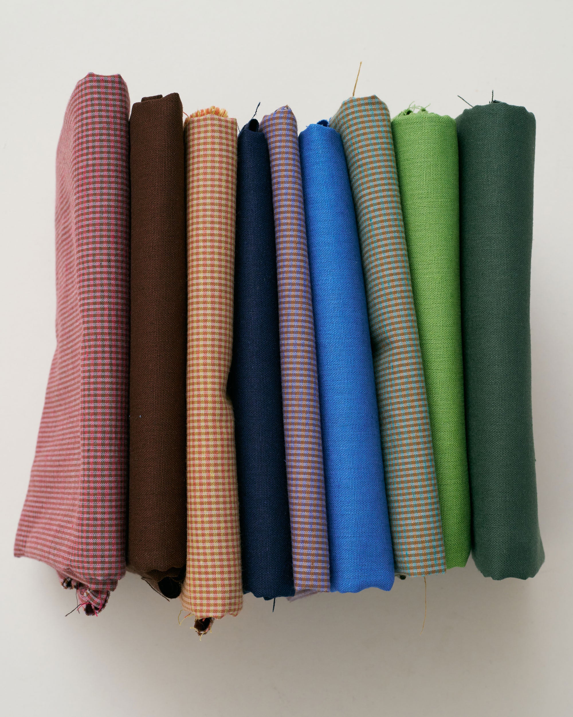 Raspberry Tiny Gingham Linen Cotton - Image 4