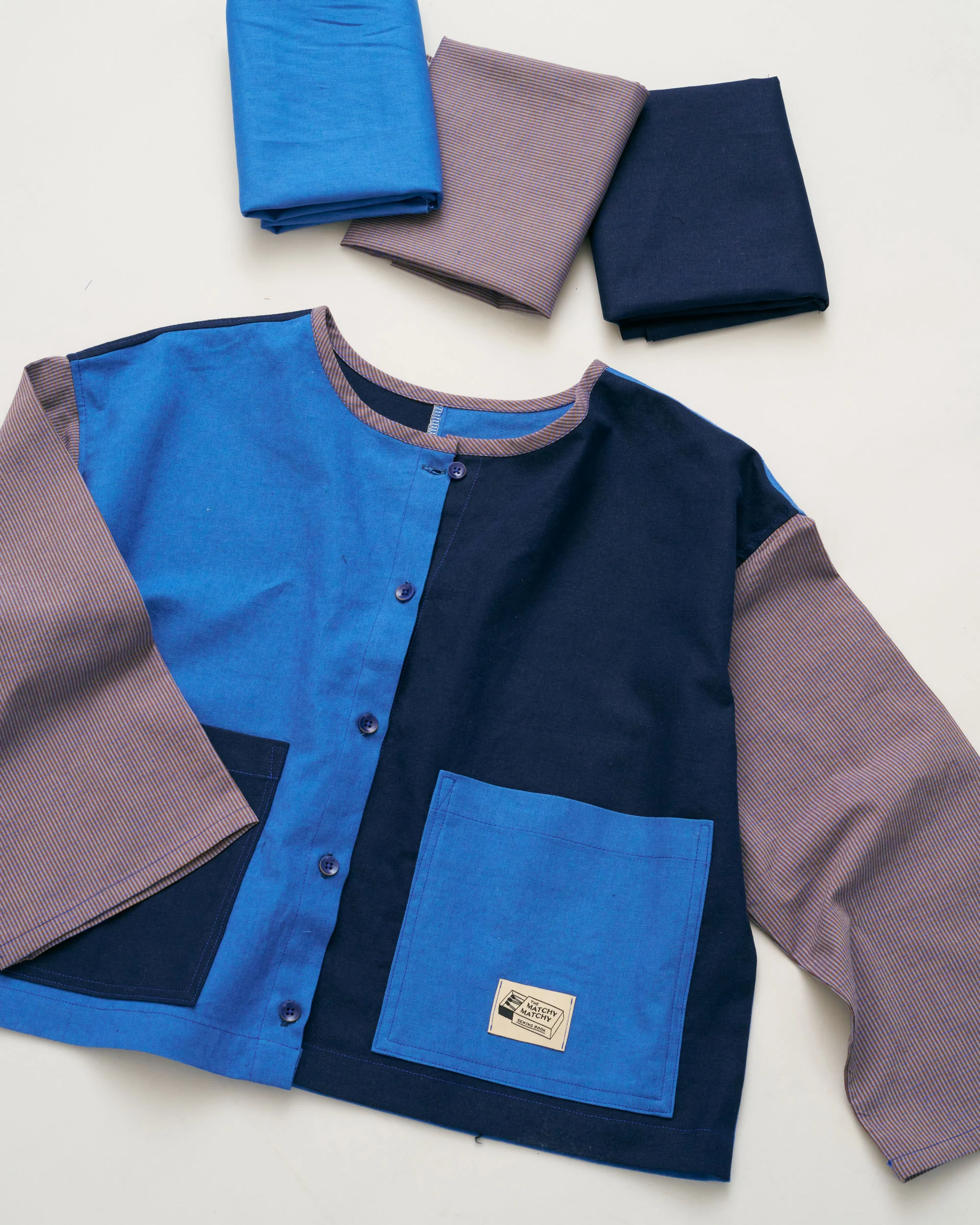 Violet Mouse Tiny Gingham Linen Cotton - Image 4
