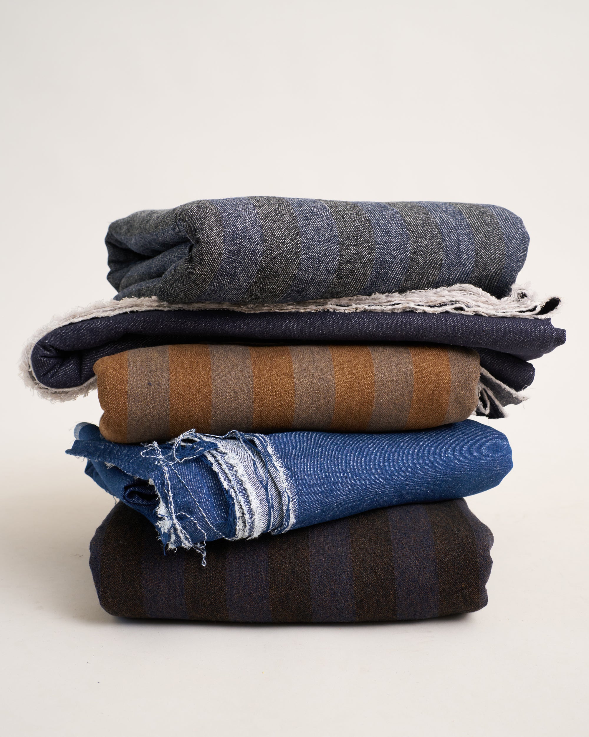 Prep Blue Stripe Linen Cotton Denim - Image 4