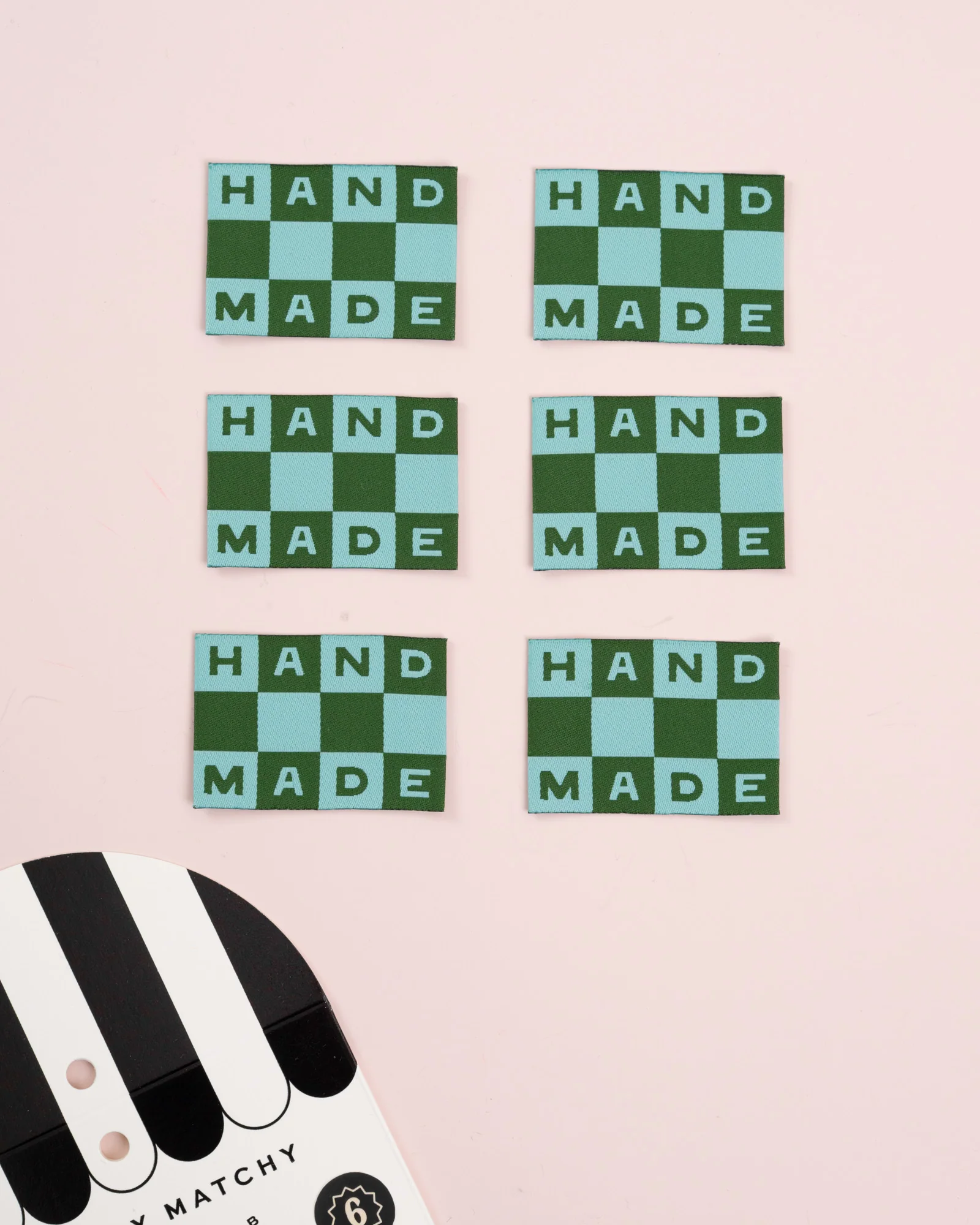 Handmade Checkerboard Large Garment Labels - Image 2