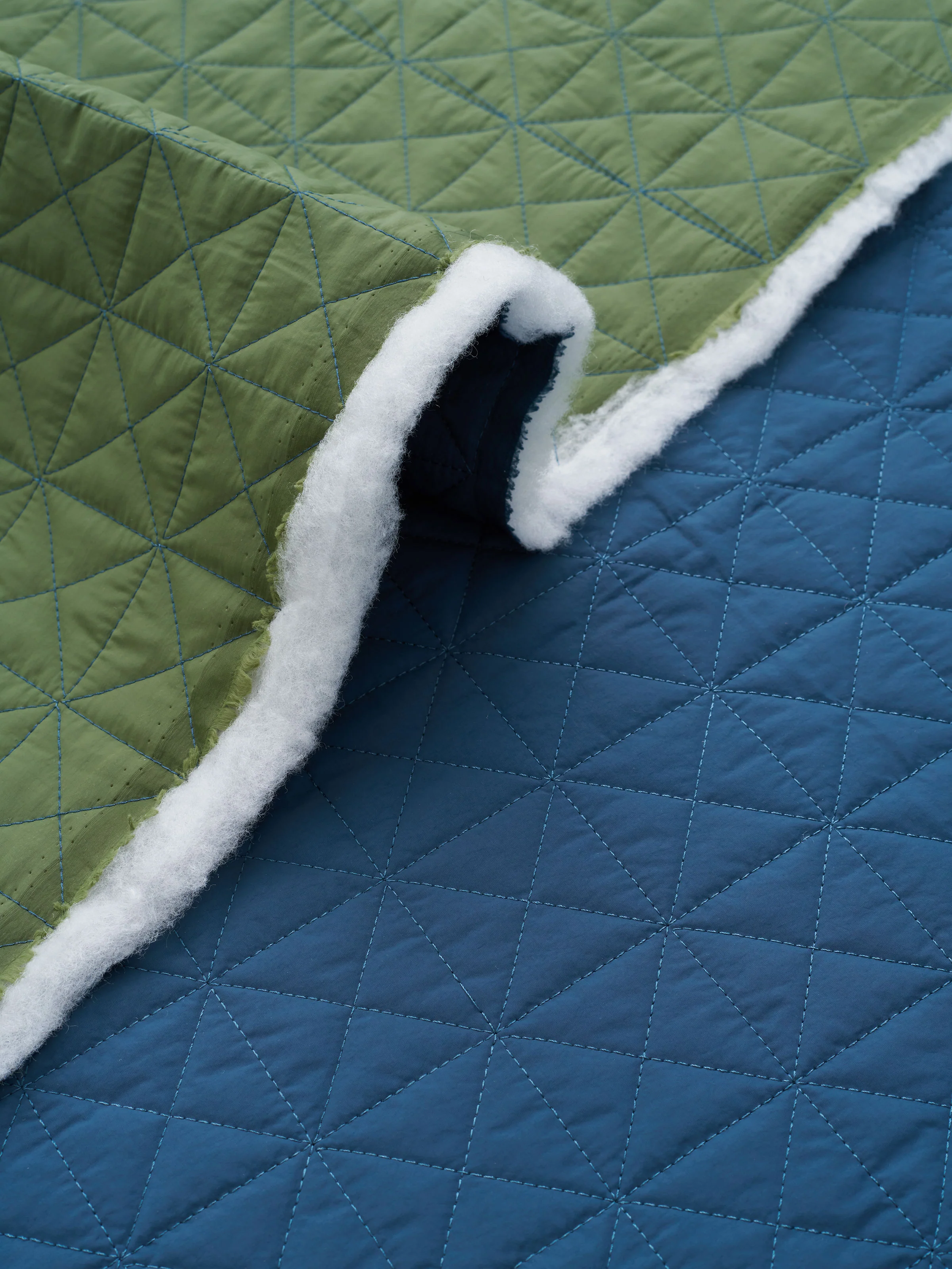 Ink and Olive Quilted Puffer