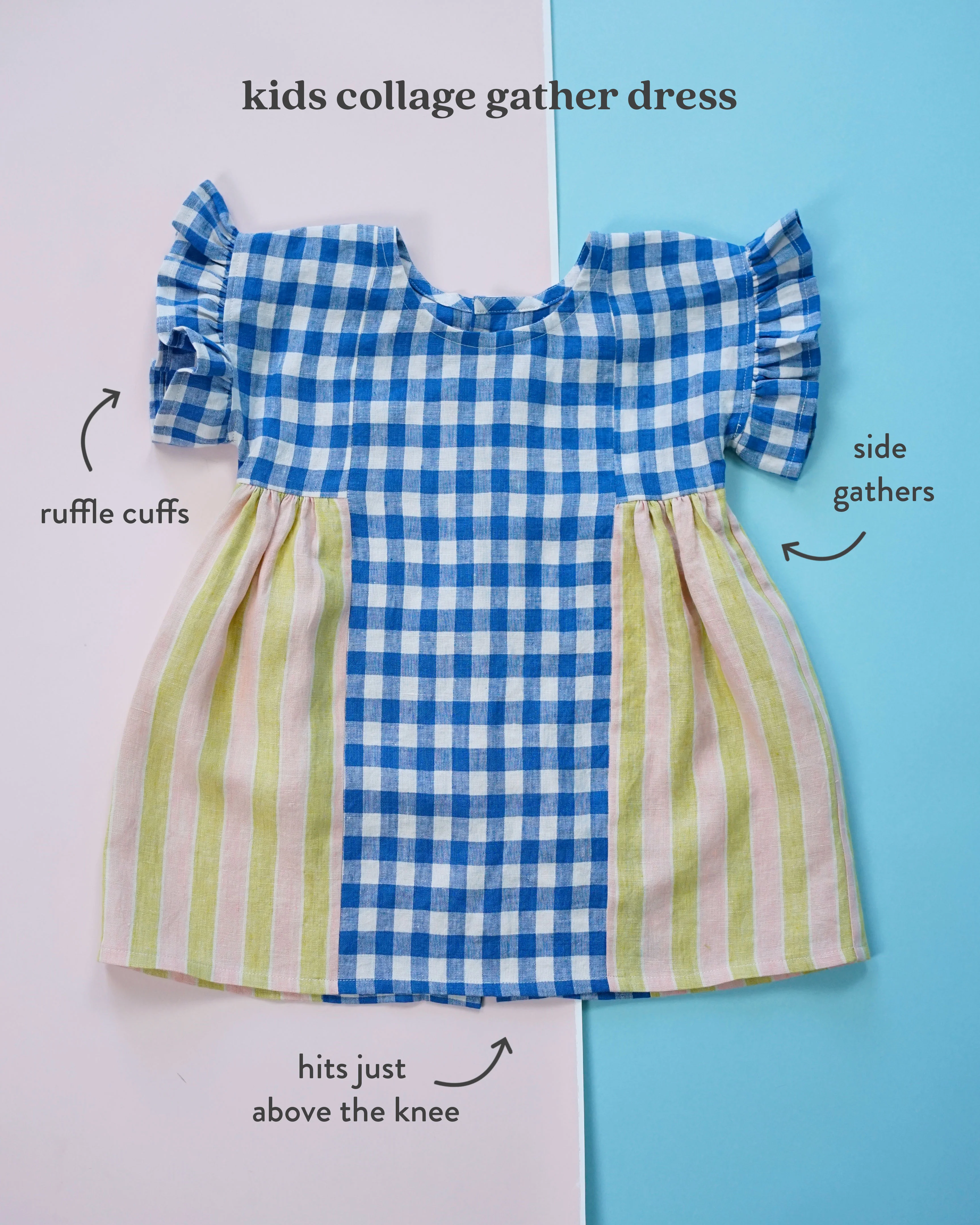 Kids Collage Gather Dress PDF Sewing Pattern - Image 10