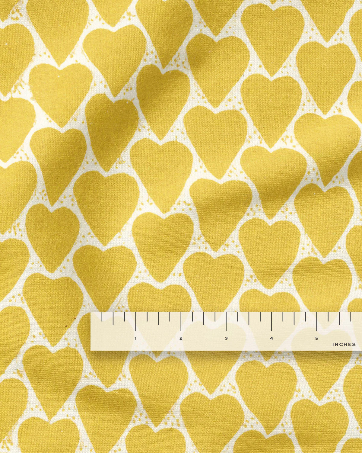 Lemon Drop Heart Block Print Cotton - Image 3