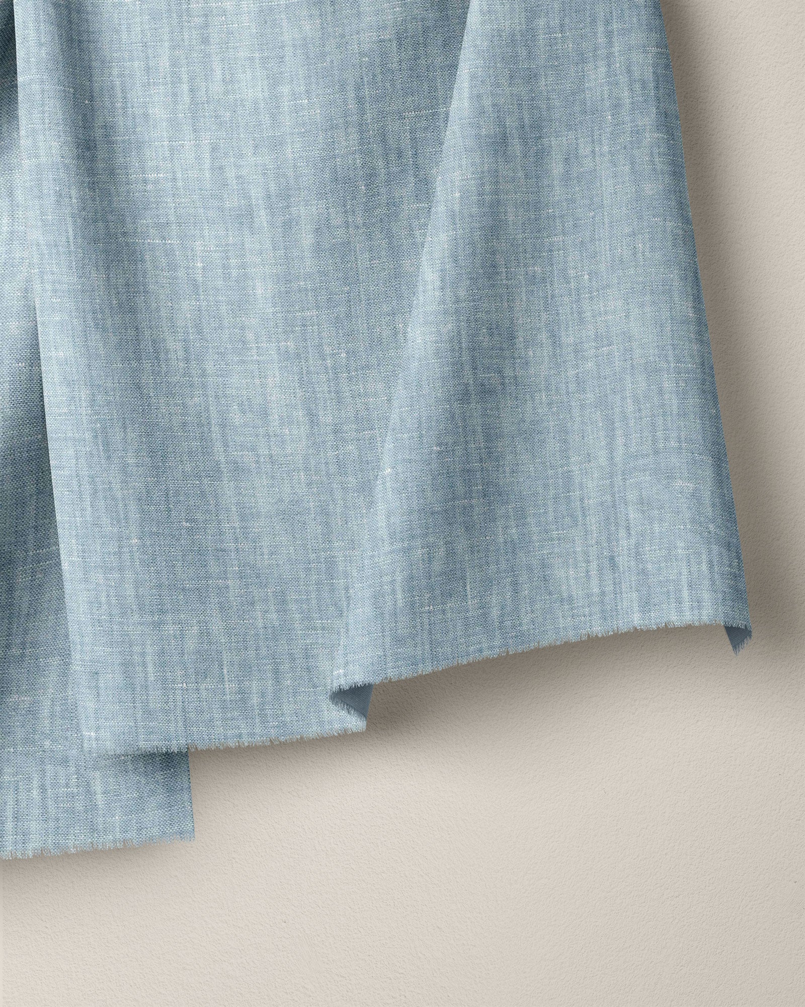 Light Blue Chambray Linen - Image 3