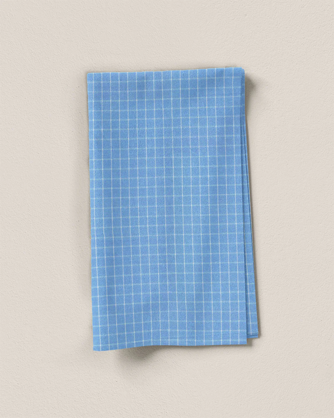 Light Blue Small Grid Cotton Shirting - Image 2