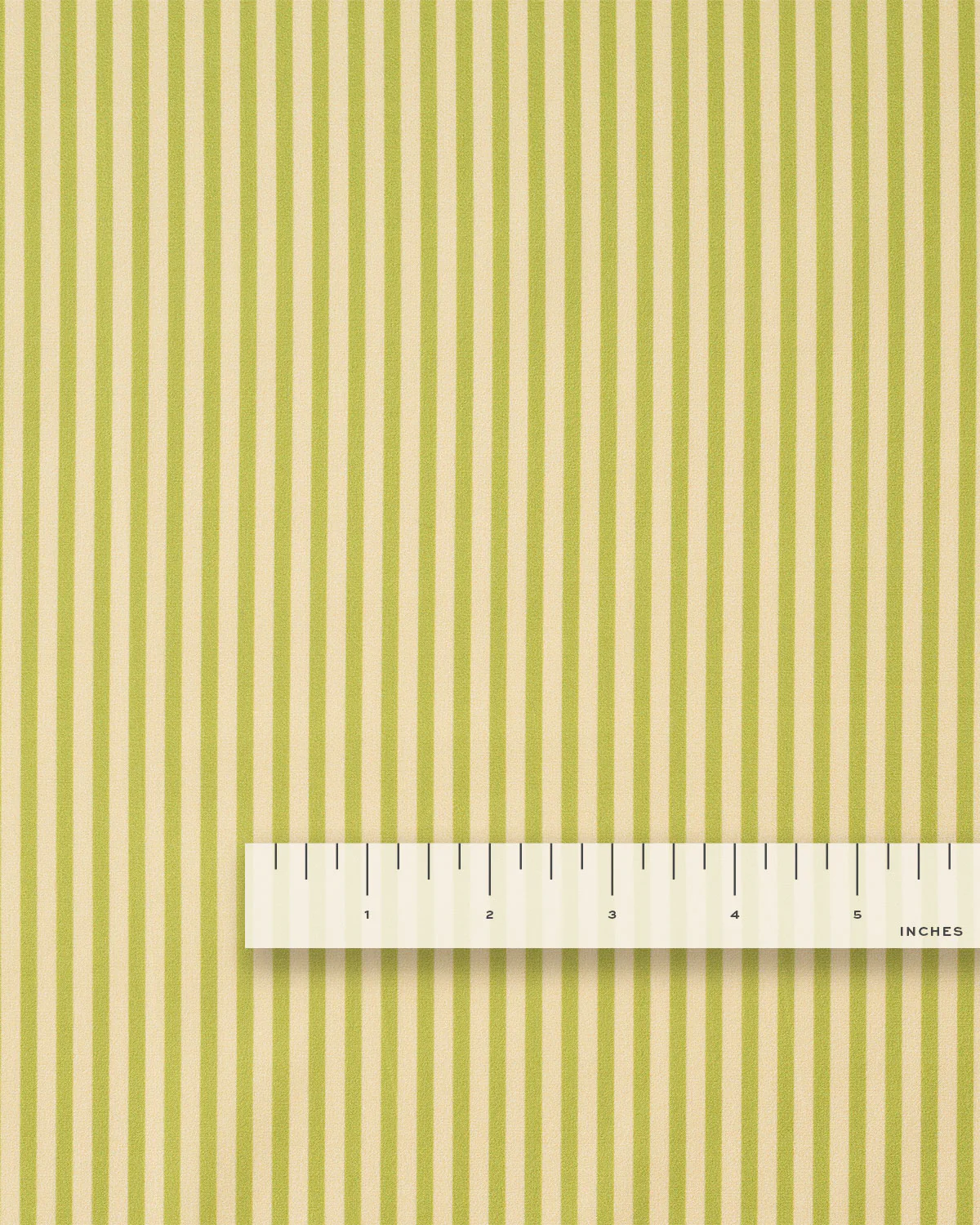 Lime Thin Stripe Smooth Cotton Poplin - Image 3