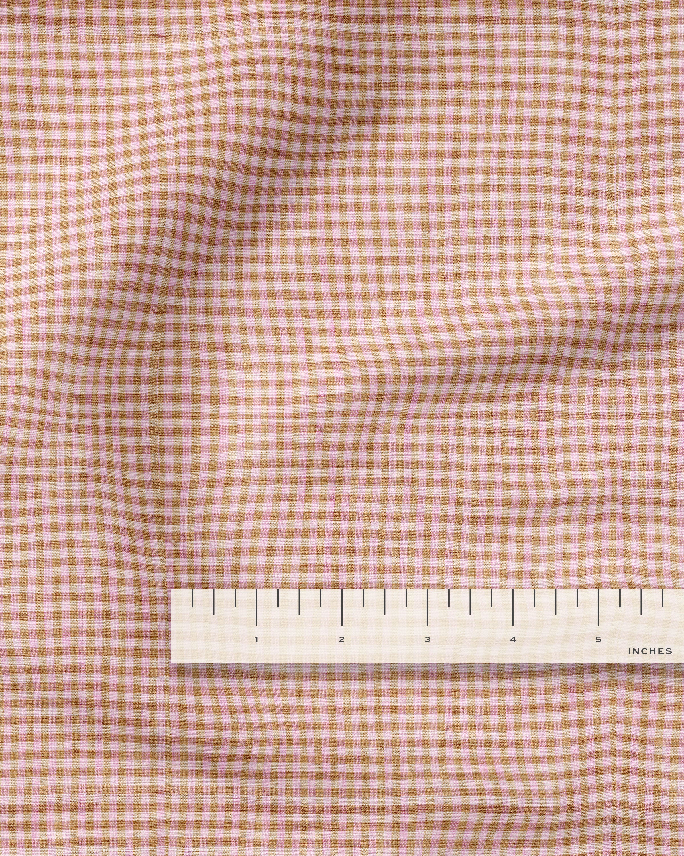 Micro Bubblegum Gingham Washed Linen - Image 3