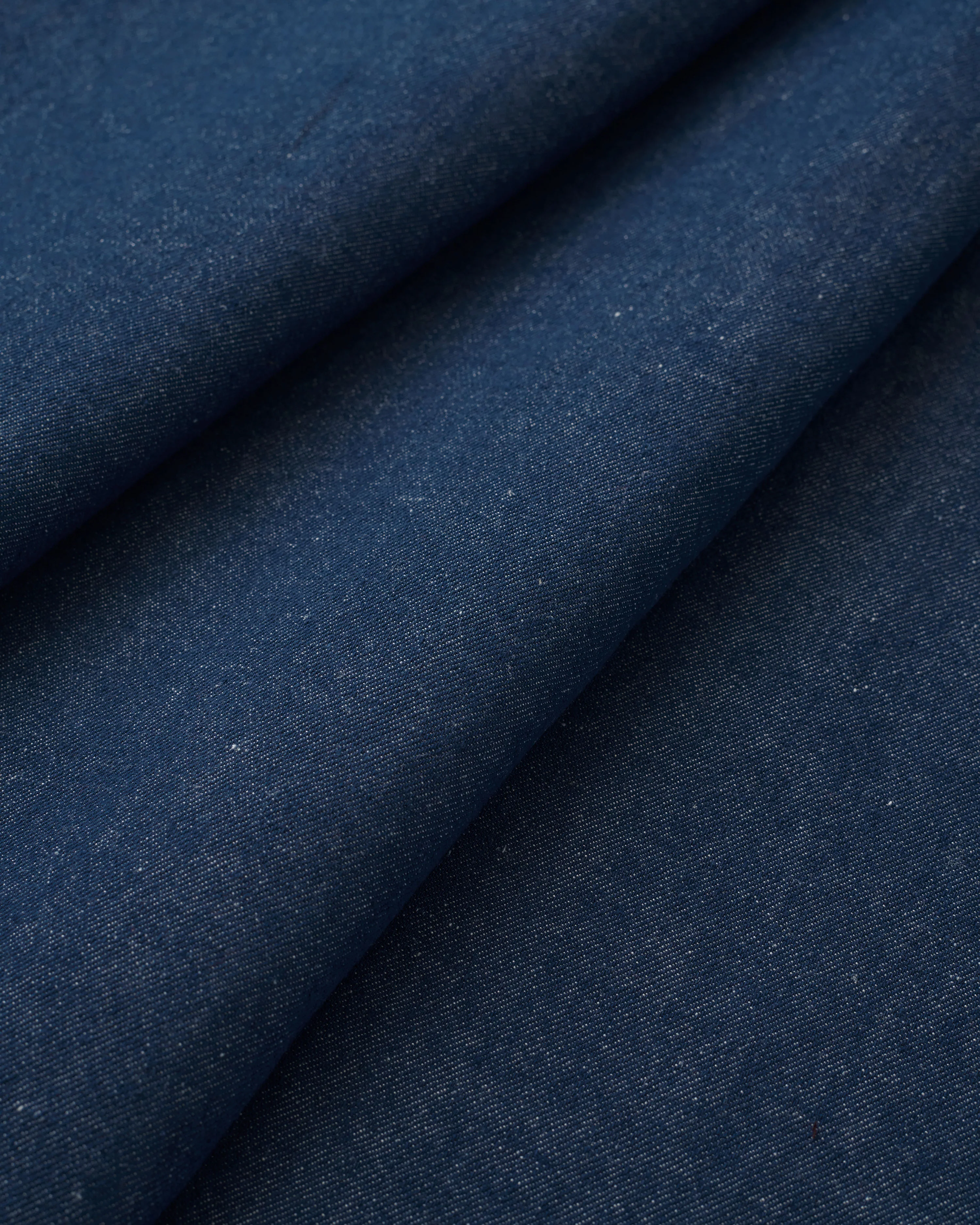 Mid Blue Lightweight Hemp Cotton Denim - Image 2