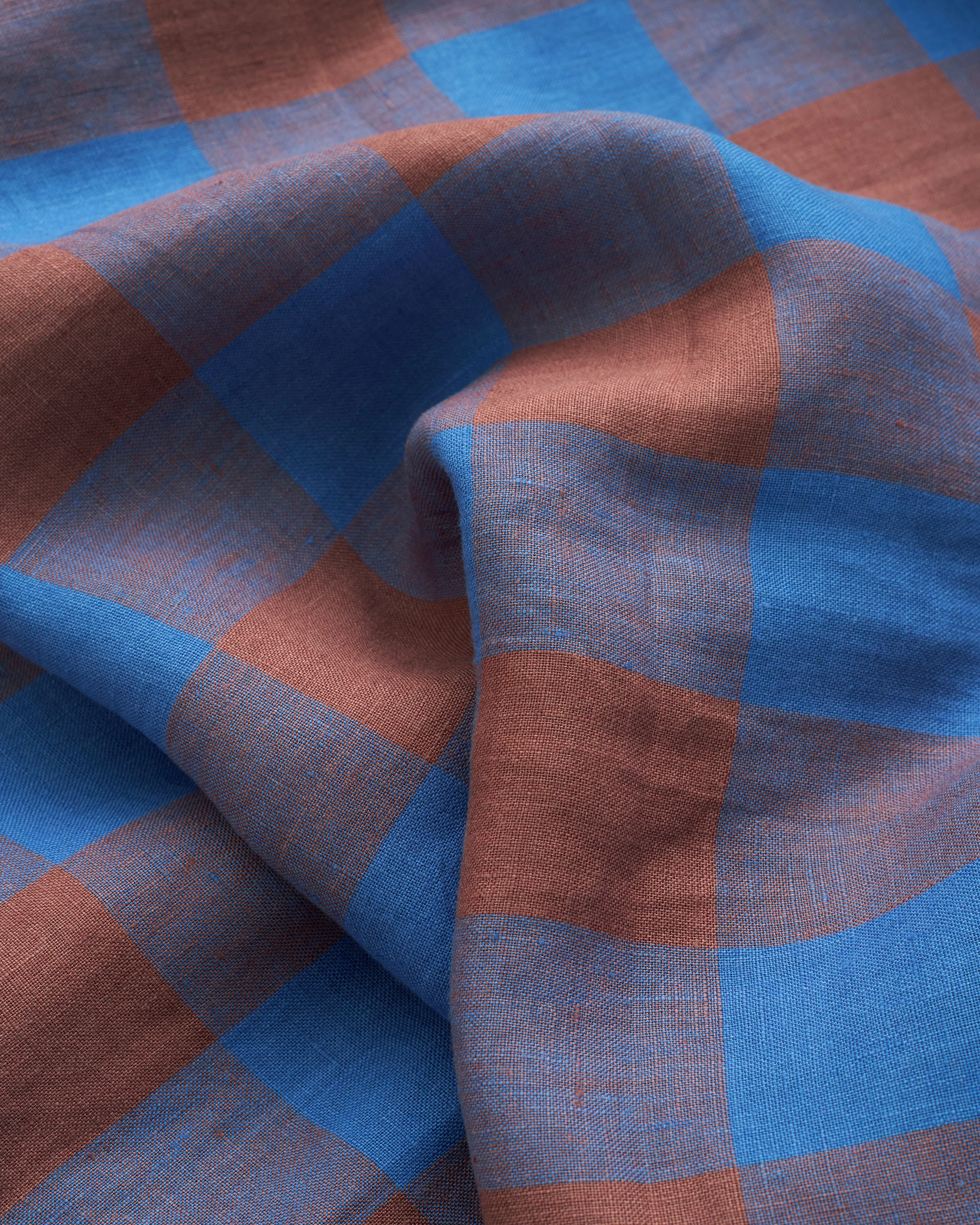 Mulberry Truffle Jumbo Gingham Washed Linen - Image 2