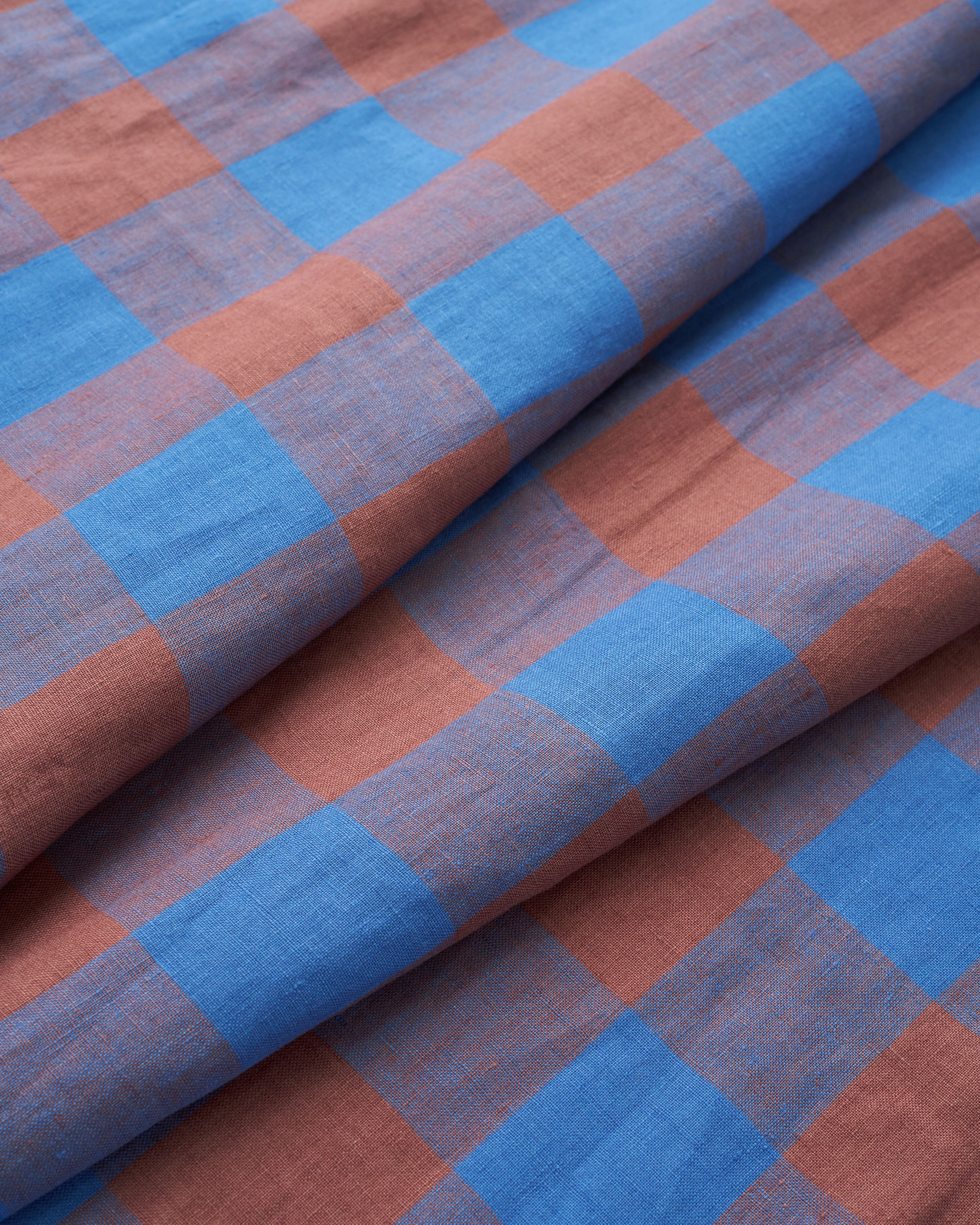 Mulberry Truffle Jumbo Gingham Washed Linen - Image 3