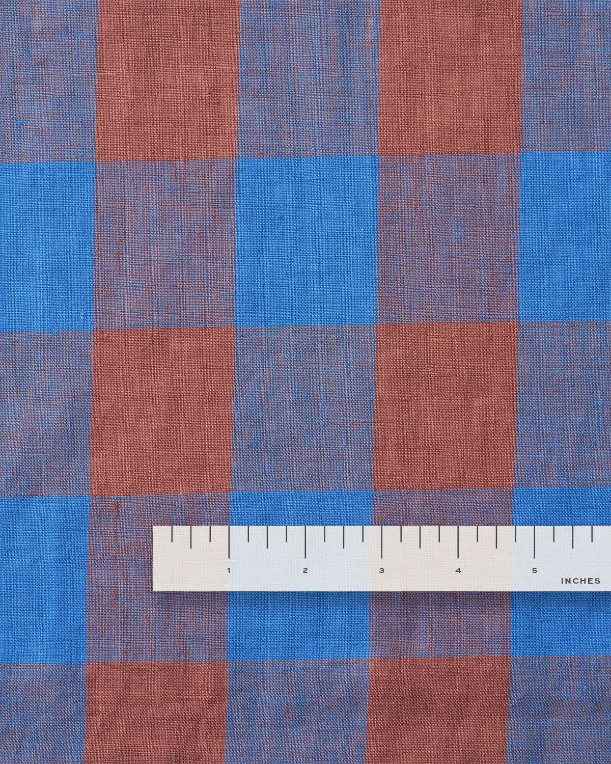 Mulberry Truffle Jumbo Gingham Washed Linen - Image 4