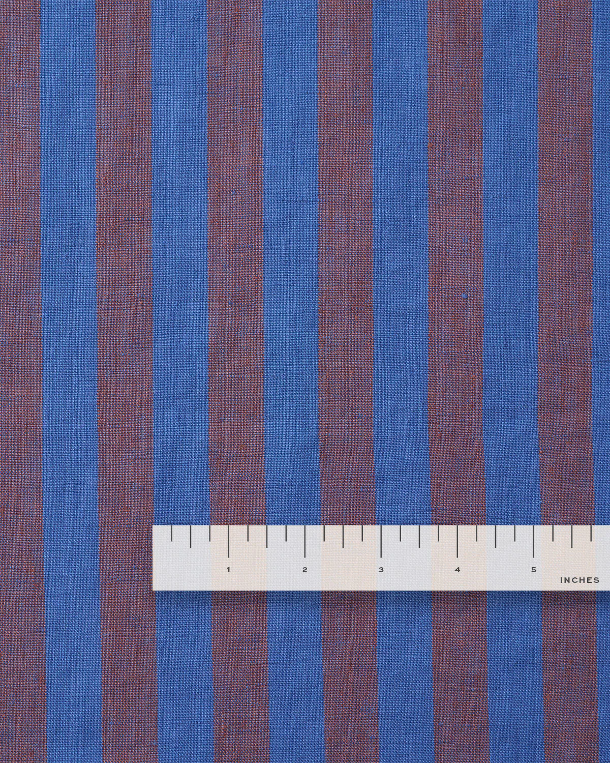 Mulberry Truffle Parlor Stripe Washed Linen - Image 3