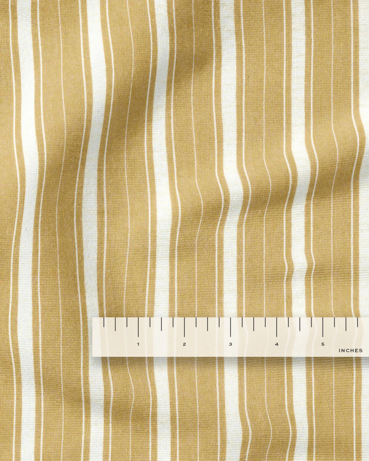 Mustard Fun Stripe Washed Cotton - Image 3