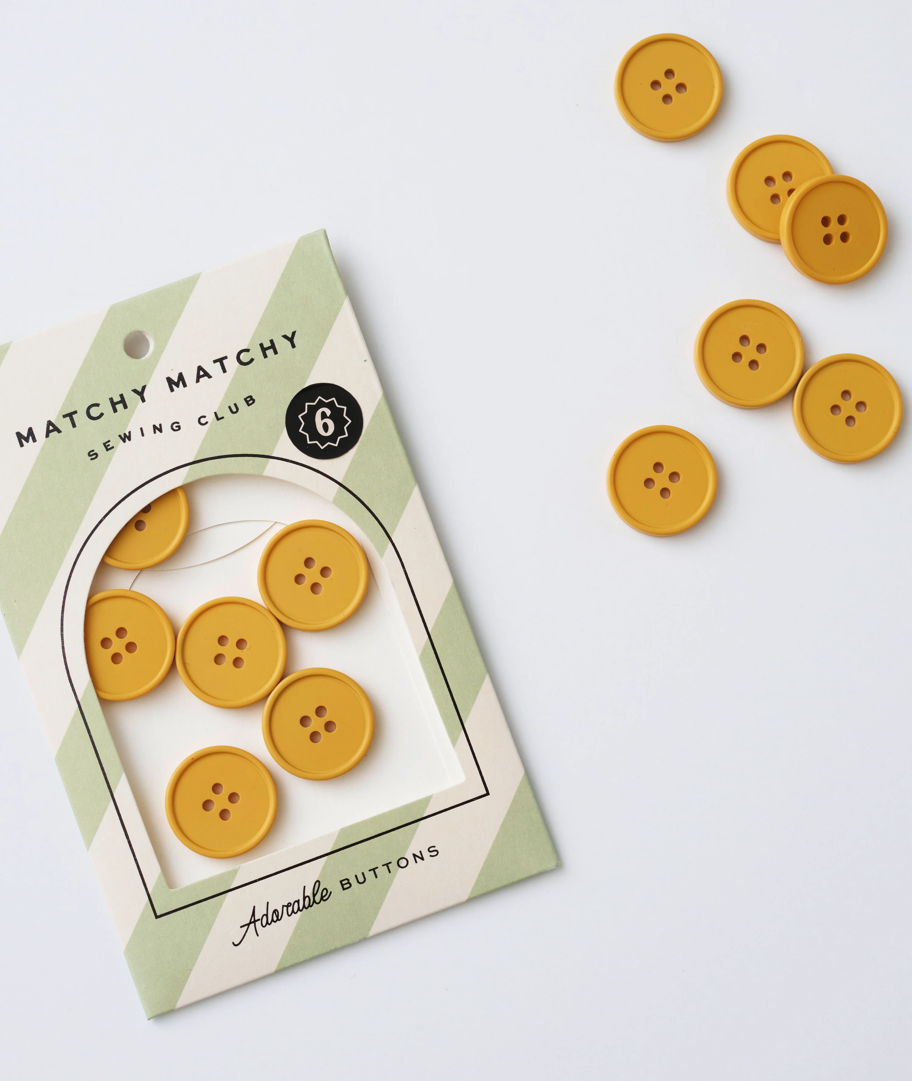 Mustard Retro Buttons - Image 2