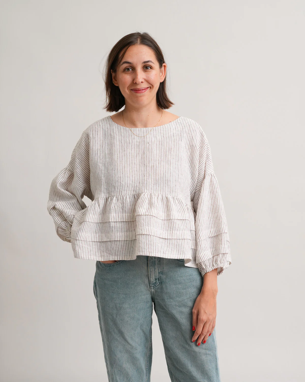 Pintuck Poet Blouse PDF Sewing Pattern | Romantic Gathered Blouse - Image 4