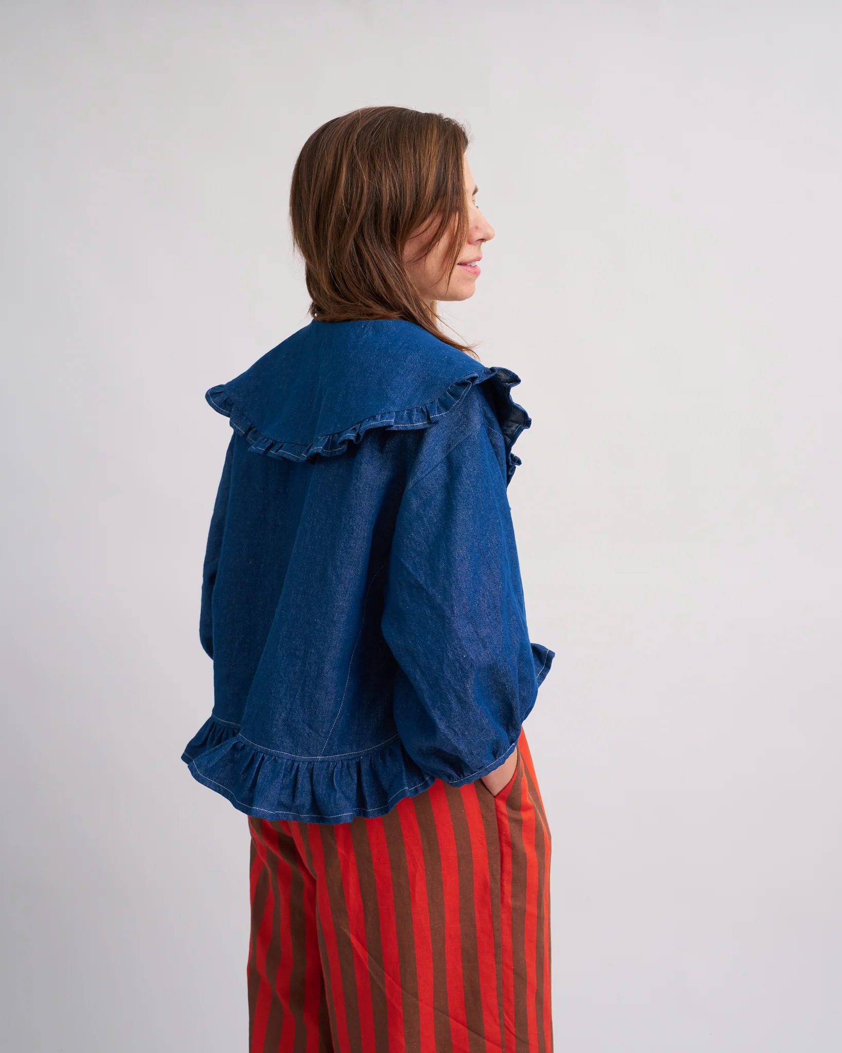 Playdate Blouse PDF Sewing Pattern | Dramatic Ruffle Collar Button Up Shirt - Image 11