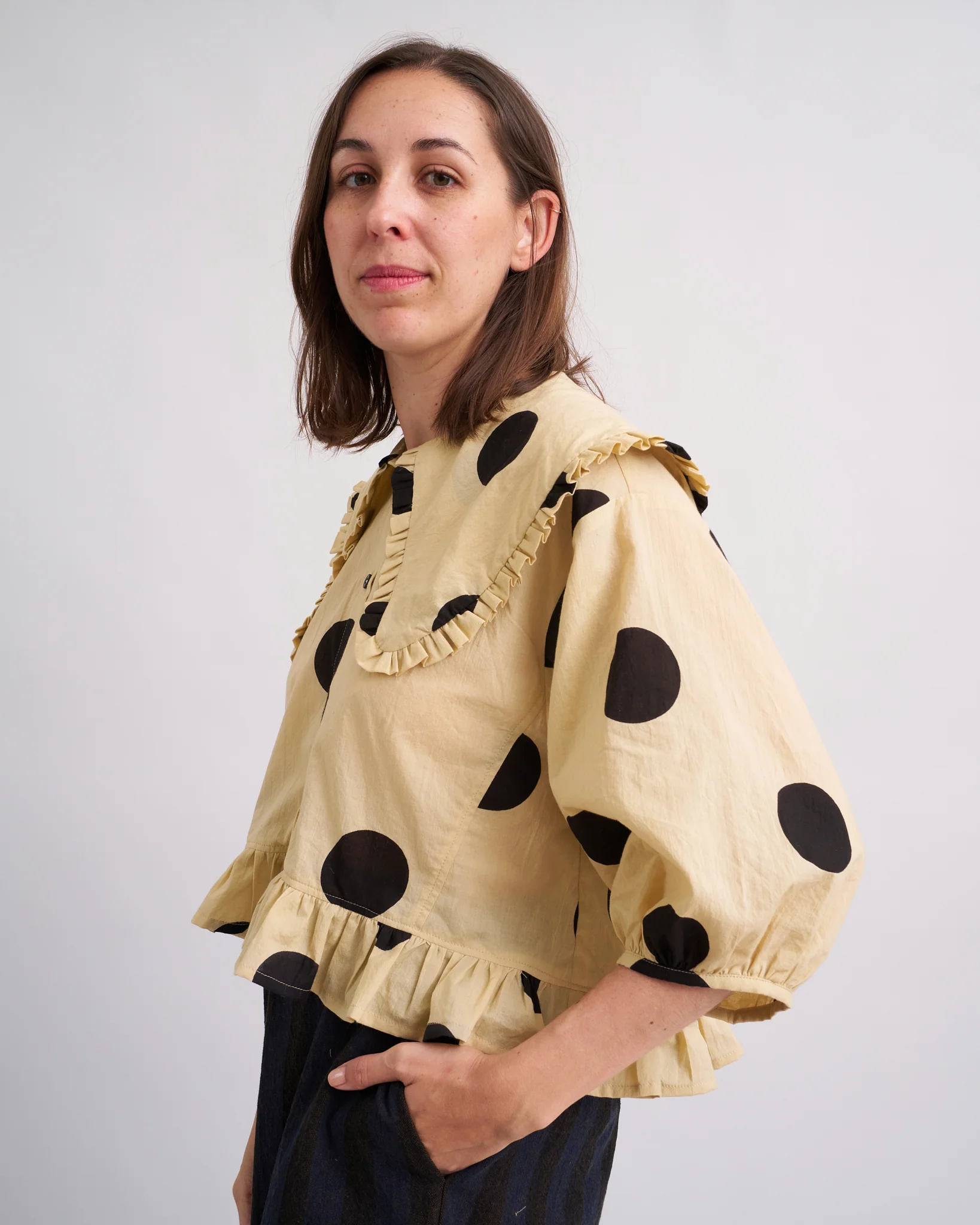 Playdate Blouse PDF Sewing Pattern | Dramatic Ruffle Collar Button Up Shirt - Image 8