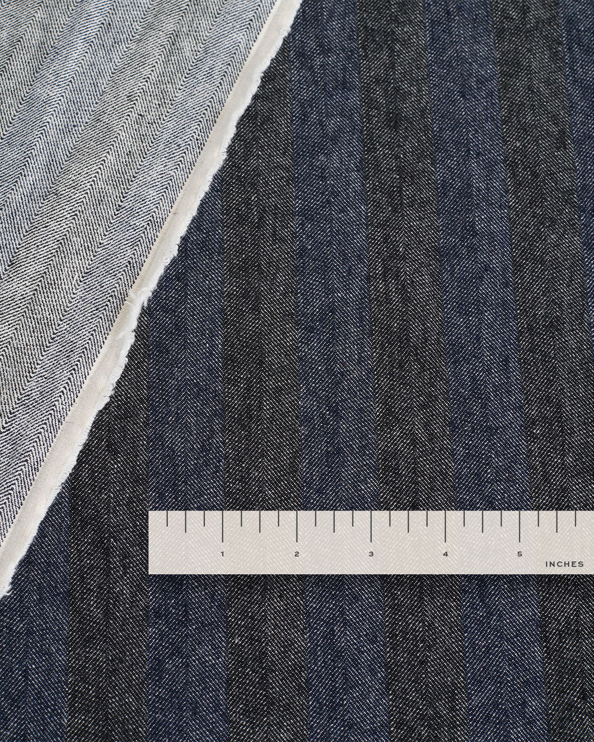 Prep Blue Stripe Linen Cotton Denim - Image 3