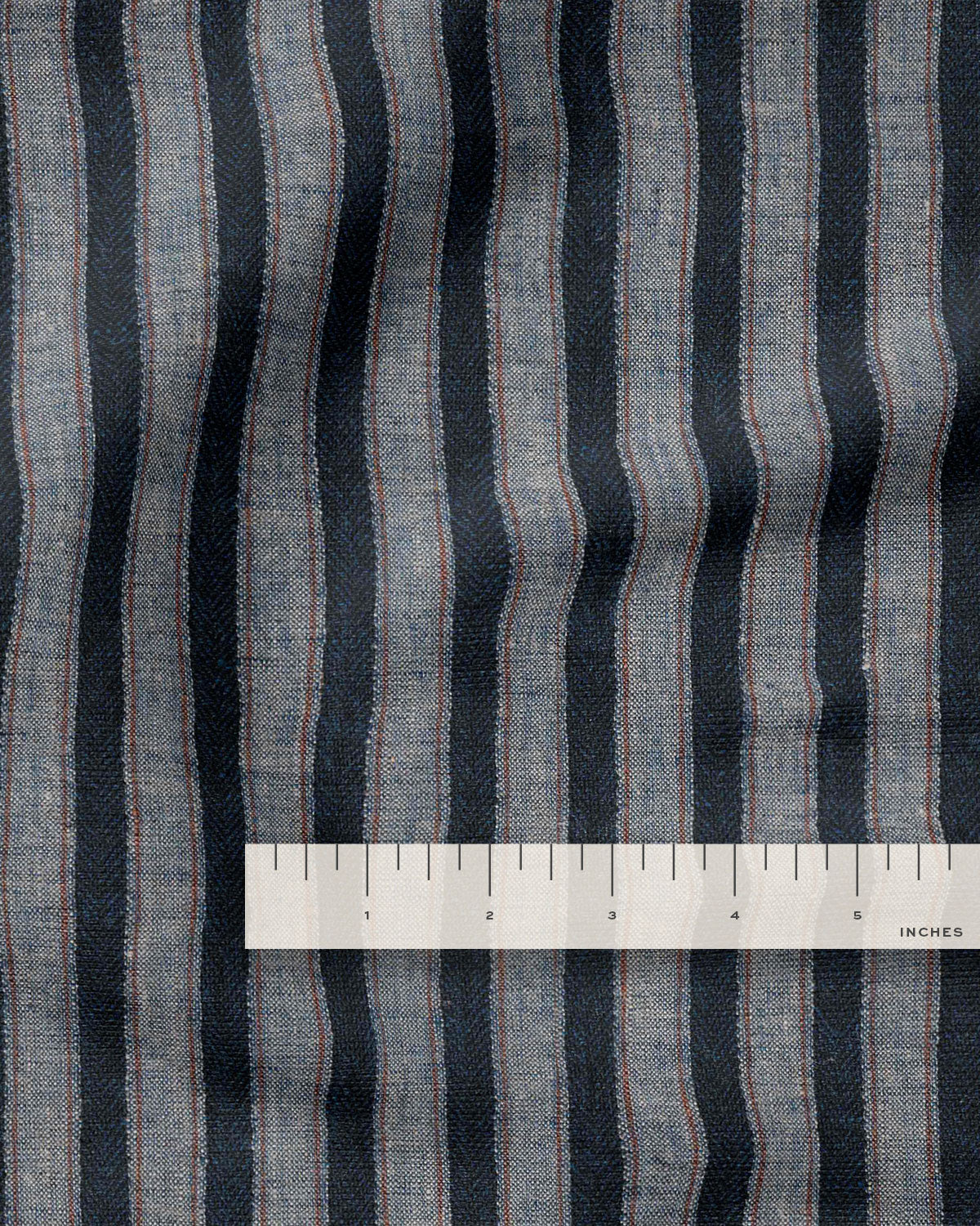 Regatta Blue Dutch Stripe Linen - Image 2