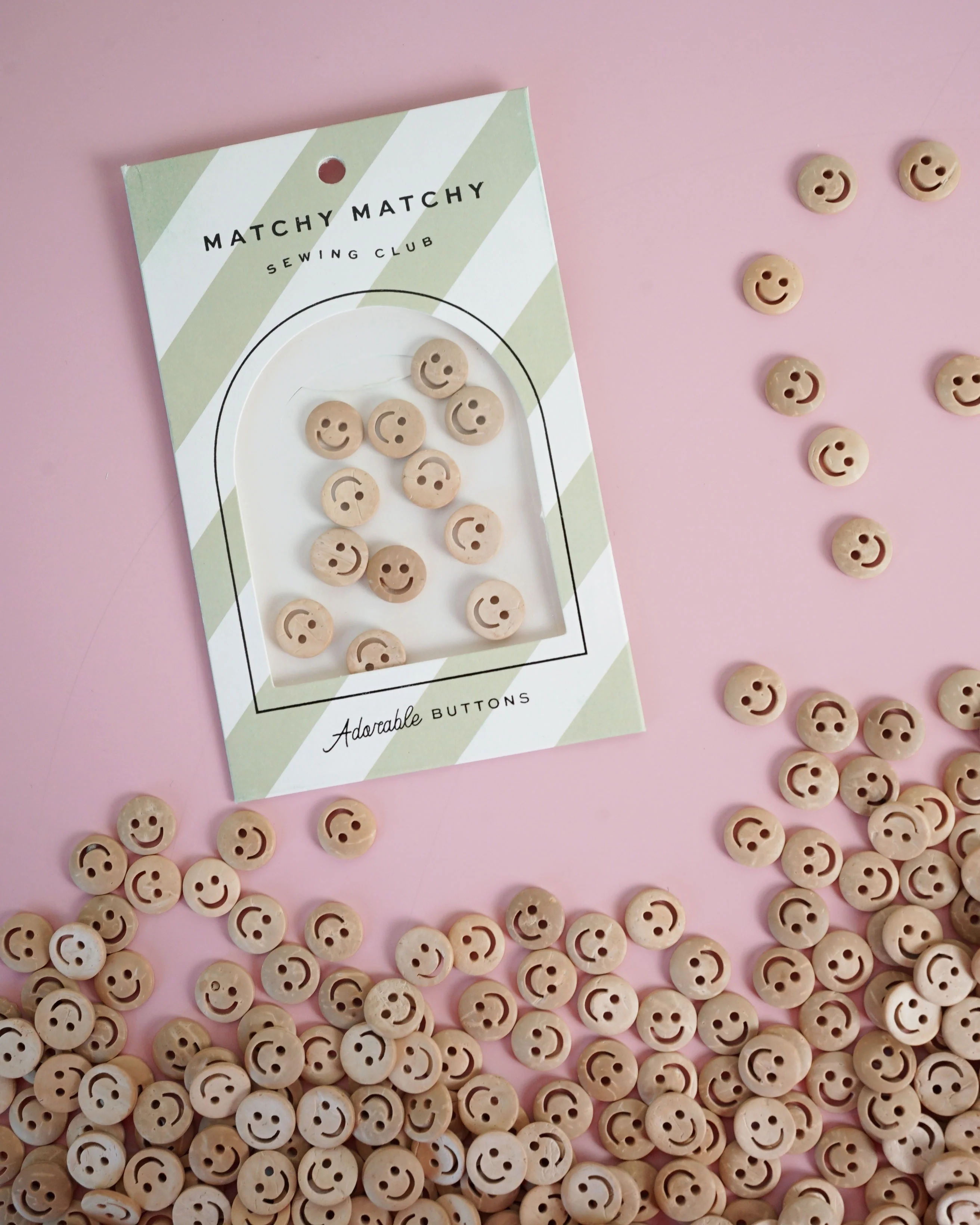 Smiley Face 1/2" Wood Buttons - Image 3