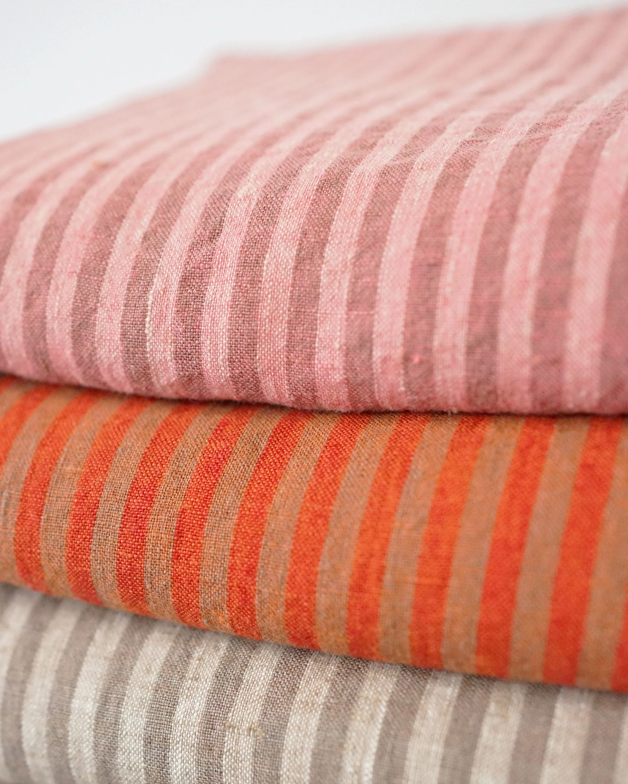 Apple Crisp Candy Stripe Washed Linen - Image 4