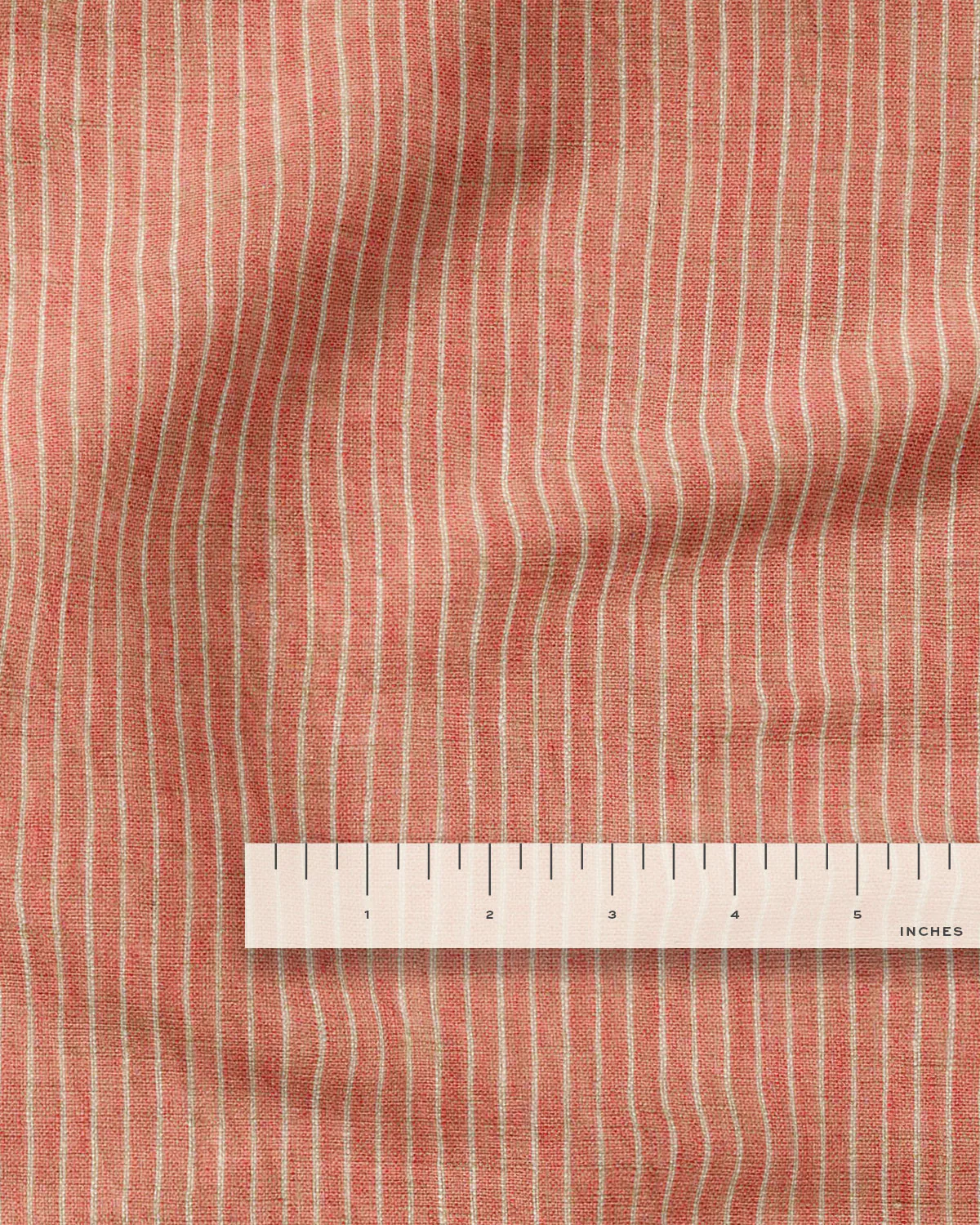 Sun Kissed Melon Pencil Stripe Linen - Image 3
