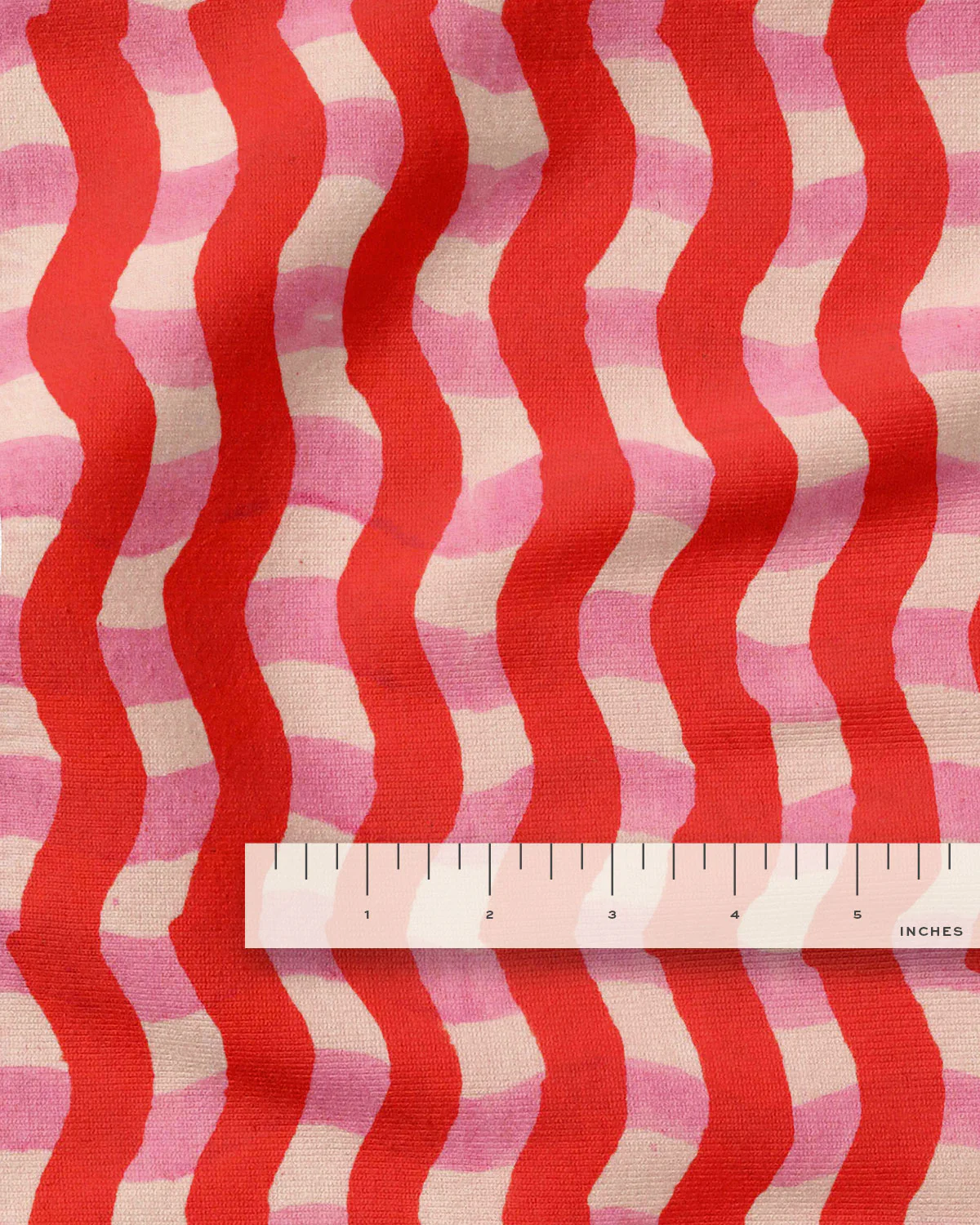 Sunburnt Strawberry Organic Cotton Block Print - Image 3