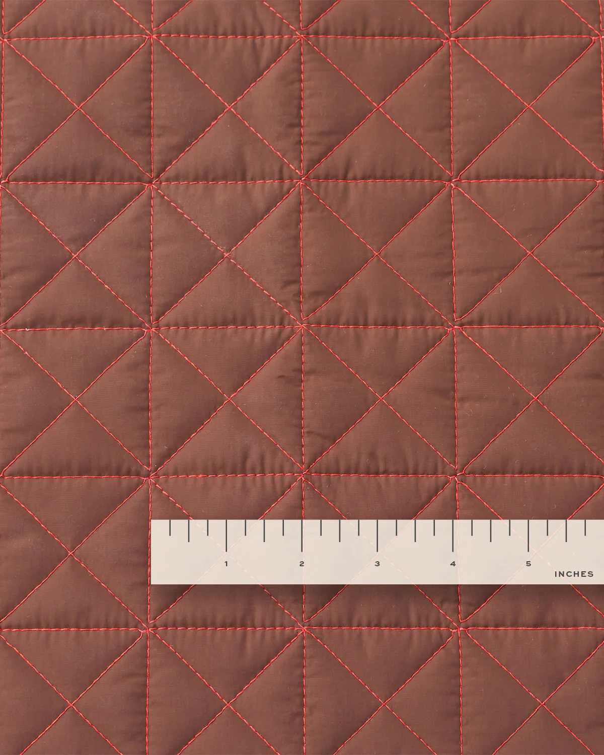 Tomato and Brown Quilted Puffer - Image 3
