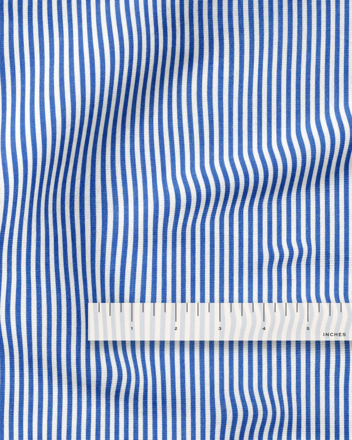 True Blue Classic Thin Stripe Cotton Shirting - Image 3