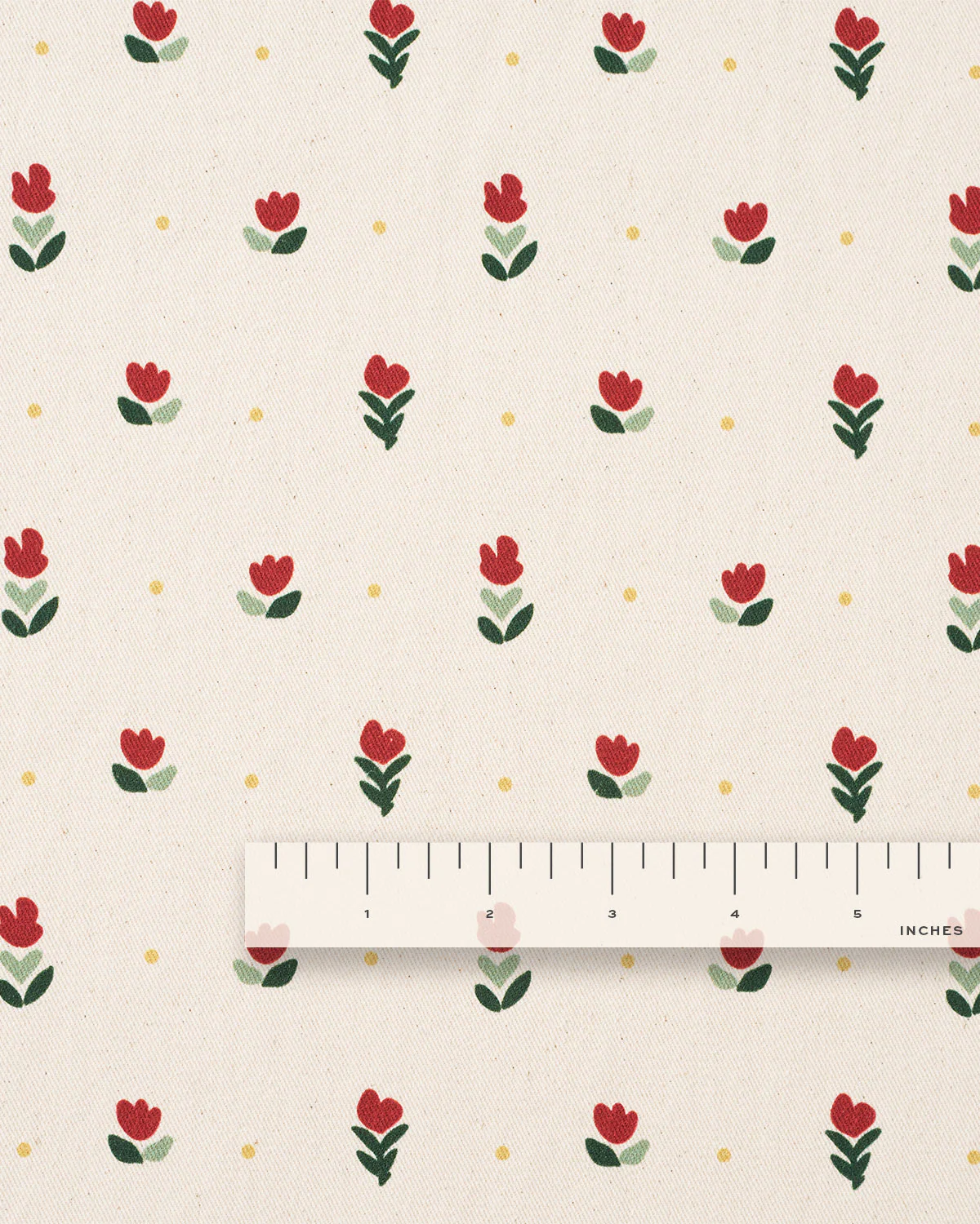 Tulip and Dot Printed Cotton Twill - Image 3