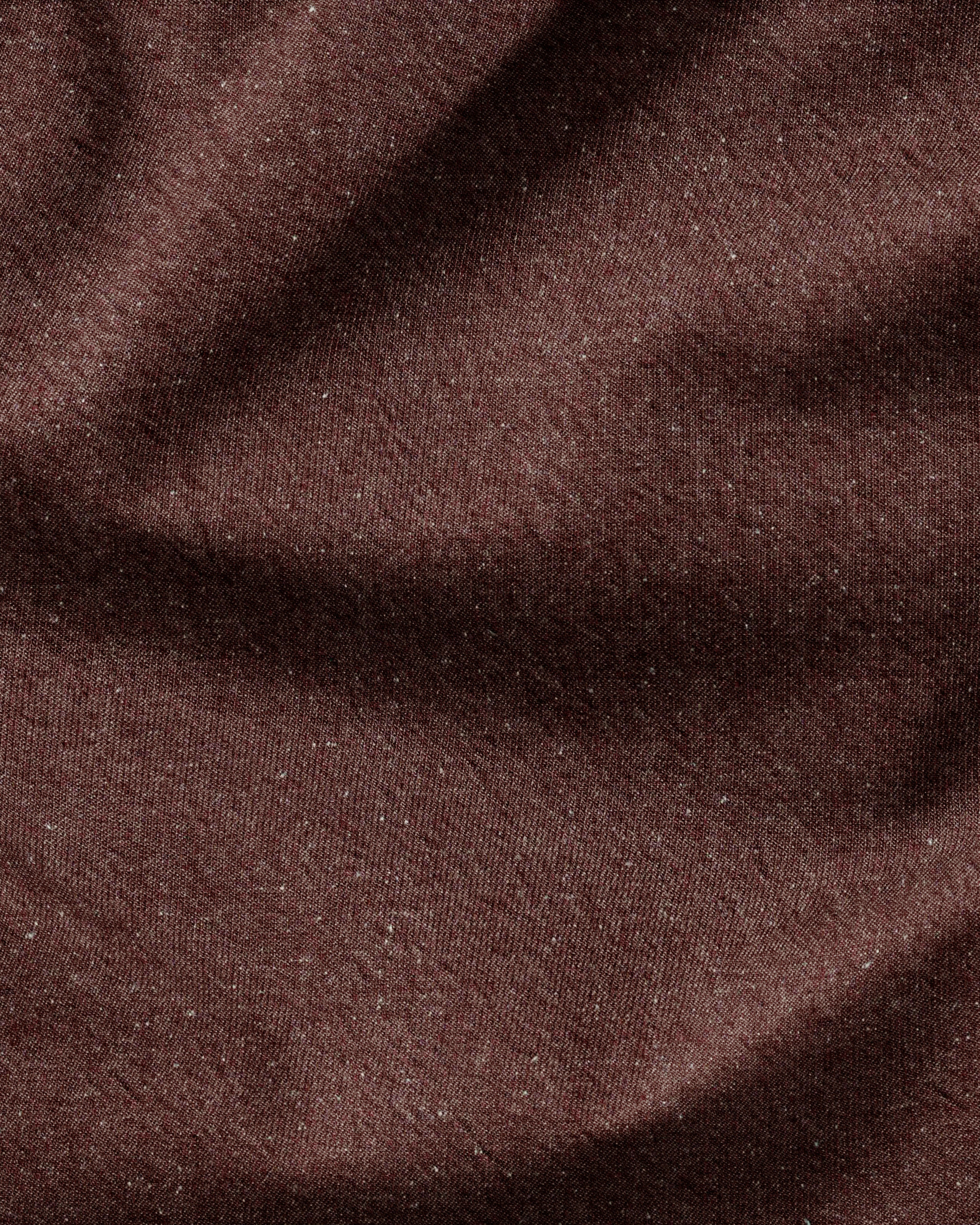 Weathered Brick Cotton Neps Fleck Denim - Image 3